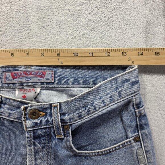 Silver Jeans Mens Jeans 28x32 Light Wash Blue Button Fly Straight Leg Denim - Picture 10 of 13